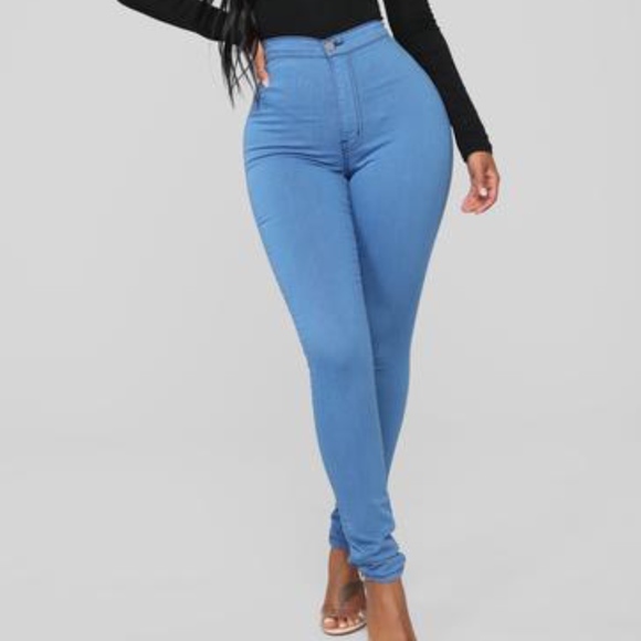 Aphrodite Denim - Aphrodite Periwinkle Blue High Waist Skinny Jeans